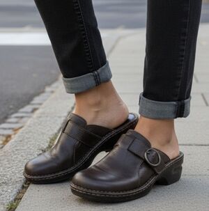 Bjorndal Brown Leather Mules